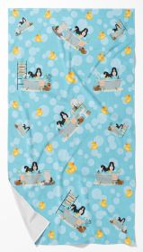 Black and White Shih Tzu Bath Towel Large Oversized Plush Fitness Body Towel, Ultra Soft Absorbent Quick Drying, 42"L x 24"W