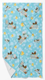 Red Shih Tzu Bath Towel Large Oversized Plush Fitness Body Towel, Ultra Soft Absorbent Quick Drying, 42"L x 24"W