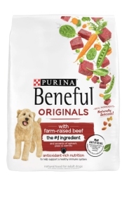 Purina Beneful Dry Dog Food for Adult Dogs Originals, High Protein Farm Raised Real Beef, 14 lb Bag