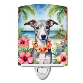 NEW Whippet Luau Ceramic Night Light Compact, UL-Certified, Ideal for Bedroom, Bathroom, Nursery, Hallway, Kitchen, 6x4x3, Multicolor (Default: Default)
